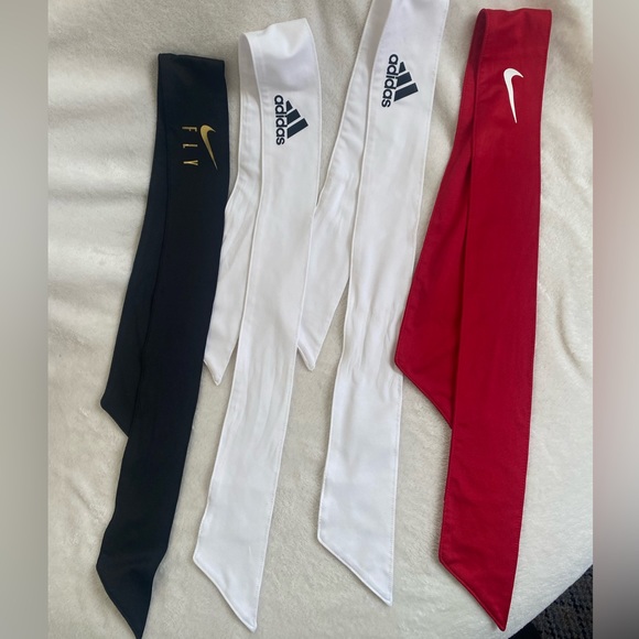 Headbands Adidas Nike OS Color White Black Red - Picture 2 of 5